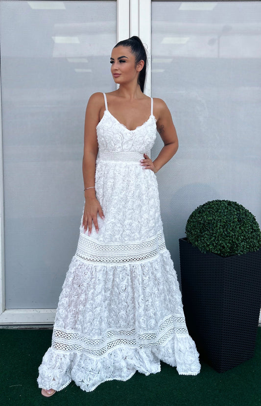 2082 SARAH rózsás maxi ruha