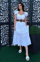 Kép betöltése a galériamegjelenítőbe: 12087 ZEFI fodros pántos madeira ruha
