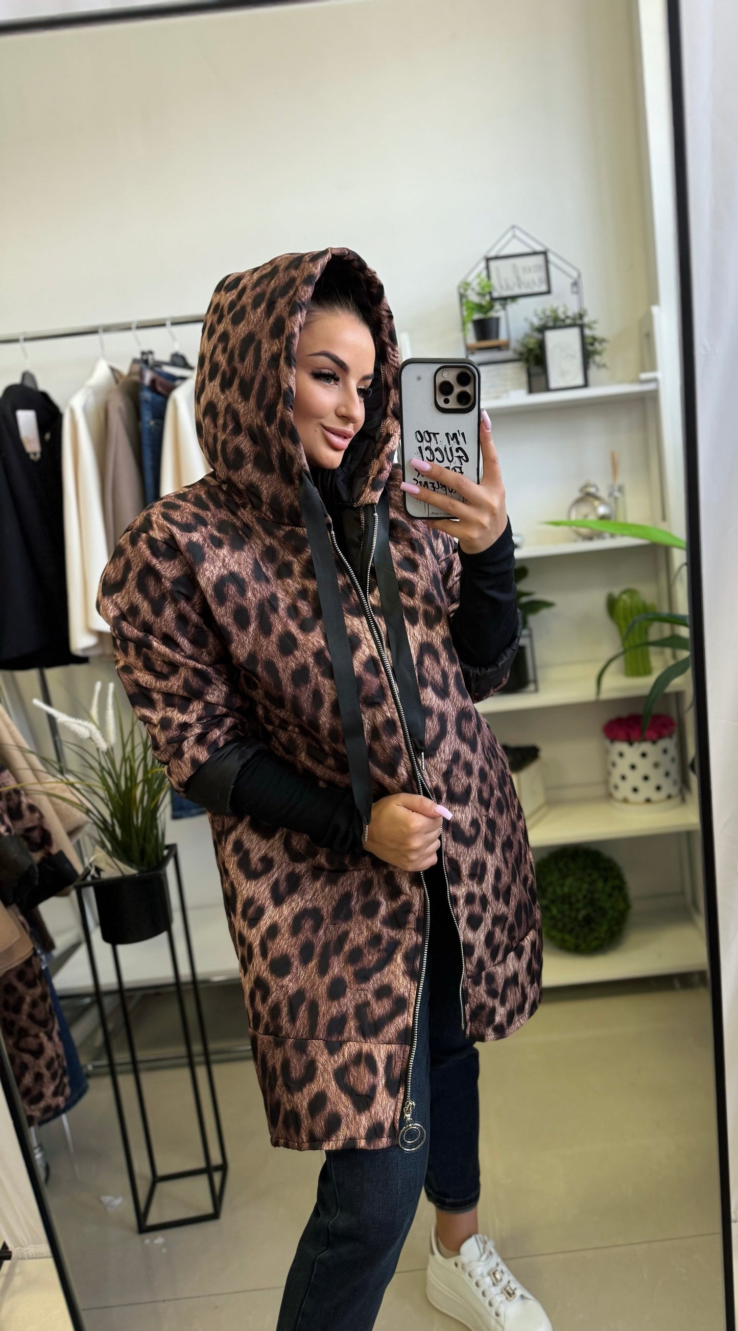 05601 LEOPARD oversize steppelt kabàt