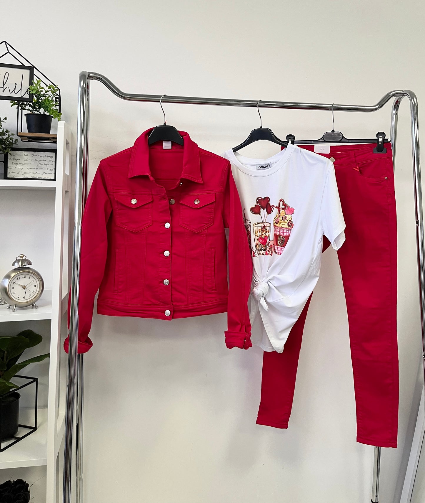 2210 RED farmerkabát