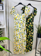 Kép betöltése a galériamegjelenítőbe: 41070 PANNI dupla fodros vállú CITROM ruha
