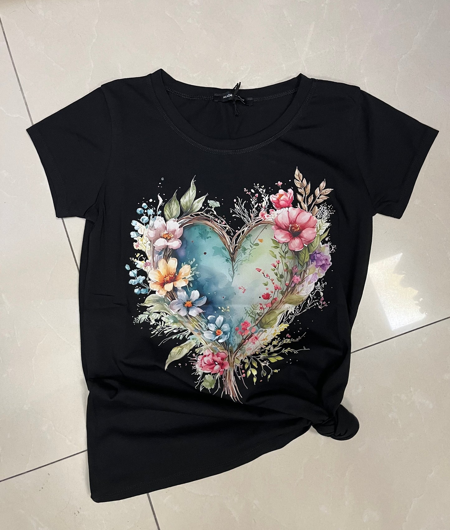 2415 GREEN HEART pamut póló