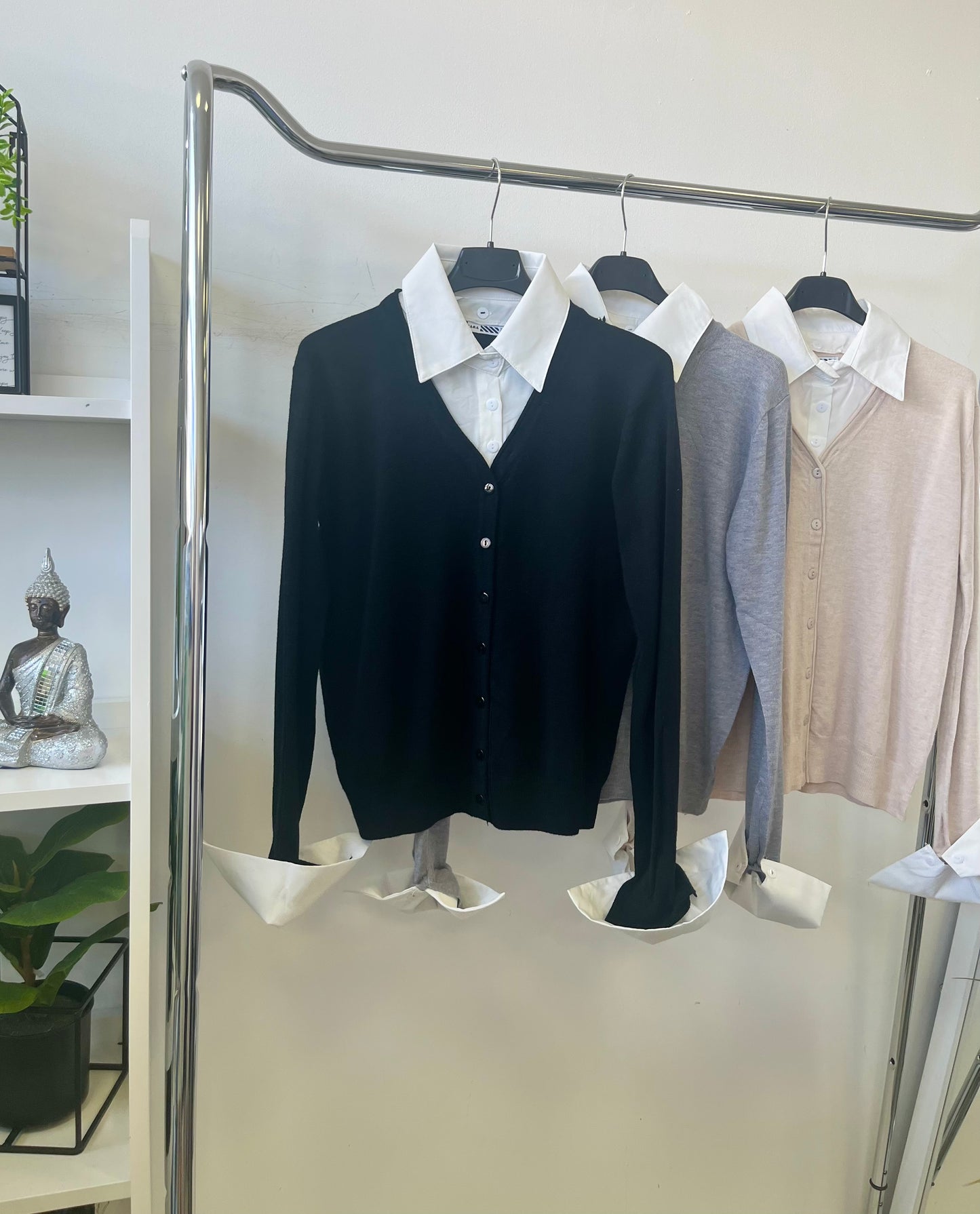 0121 AMANDA ing galléros vékony kötött kardigán