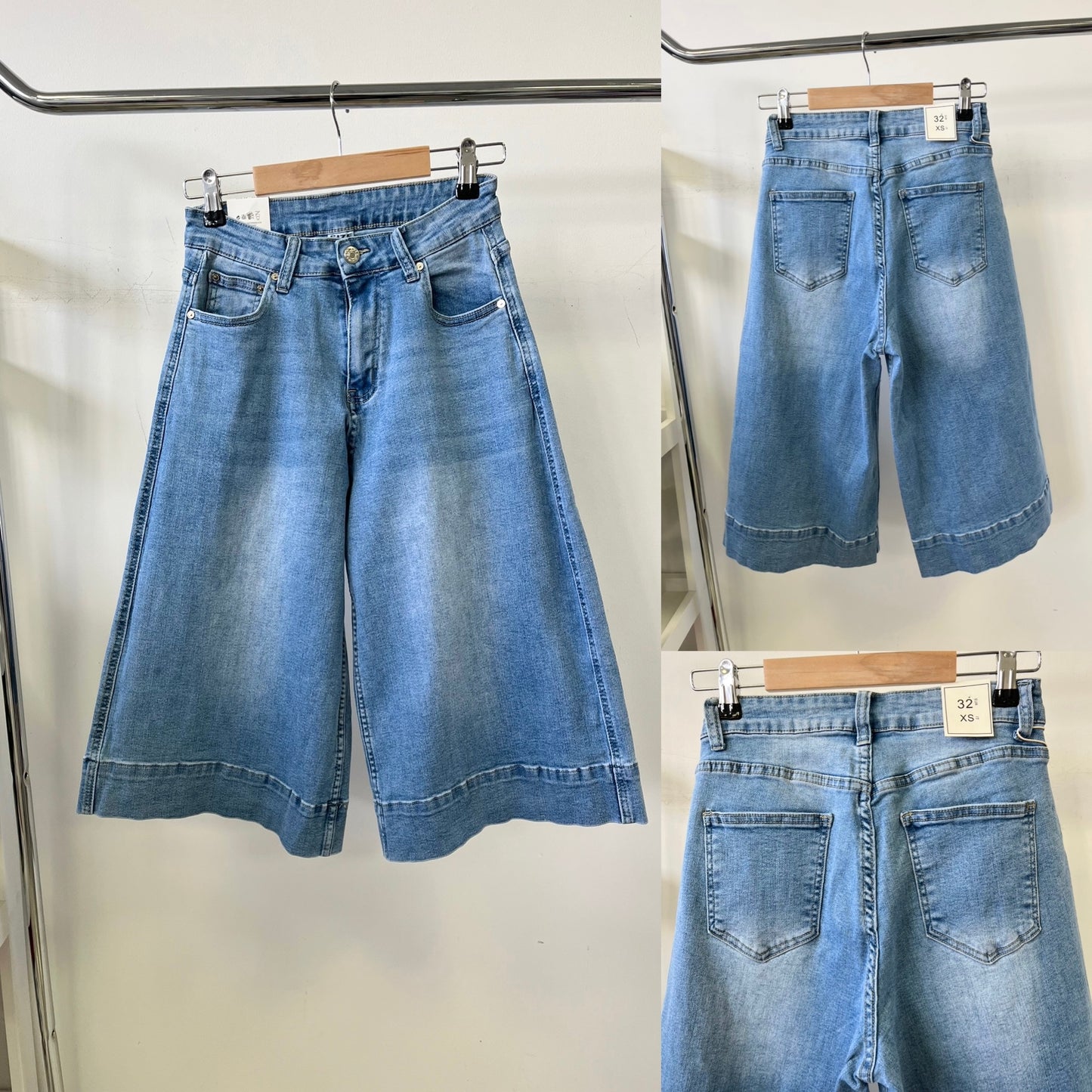 132 ZOEY bőszárú térd alatti farmer nadrág