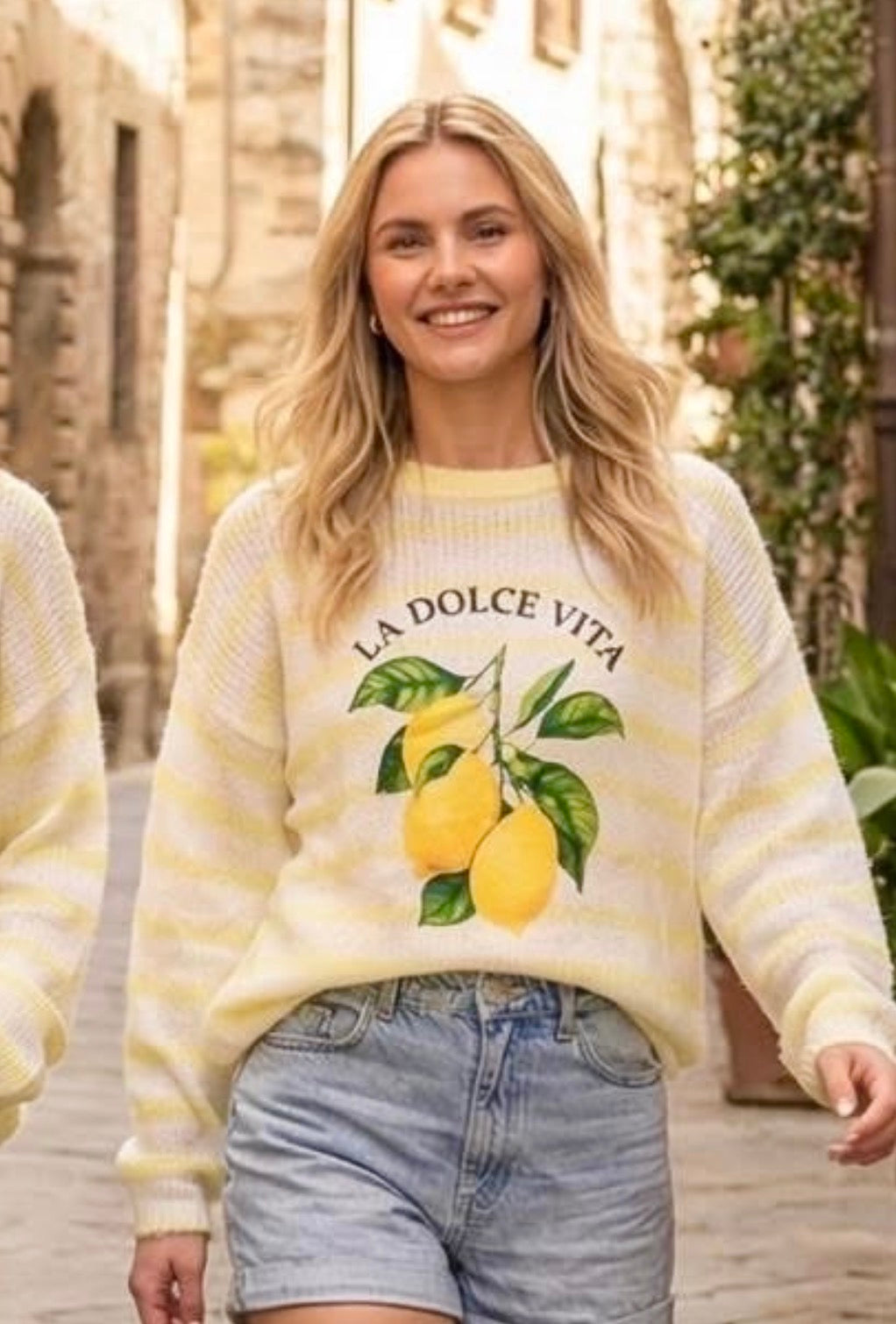 35063 FRUITS tavaszi oversize kötött pulóver