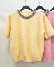 Kép betöltése a galériamegjelenítőbe: 635 INEZ köves nyakú tavaszi kötött felső
