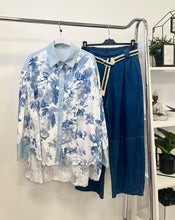 Kép betöltése a galériamegjelenítőbe: 5072 ELIZA csipke ing farmer betéttel
