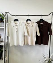 Kép betöltése a galériamegjelenítőbe: 63443 EMILY galléros rövid ujjú felső
