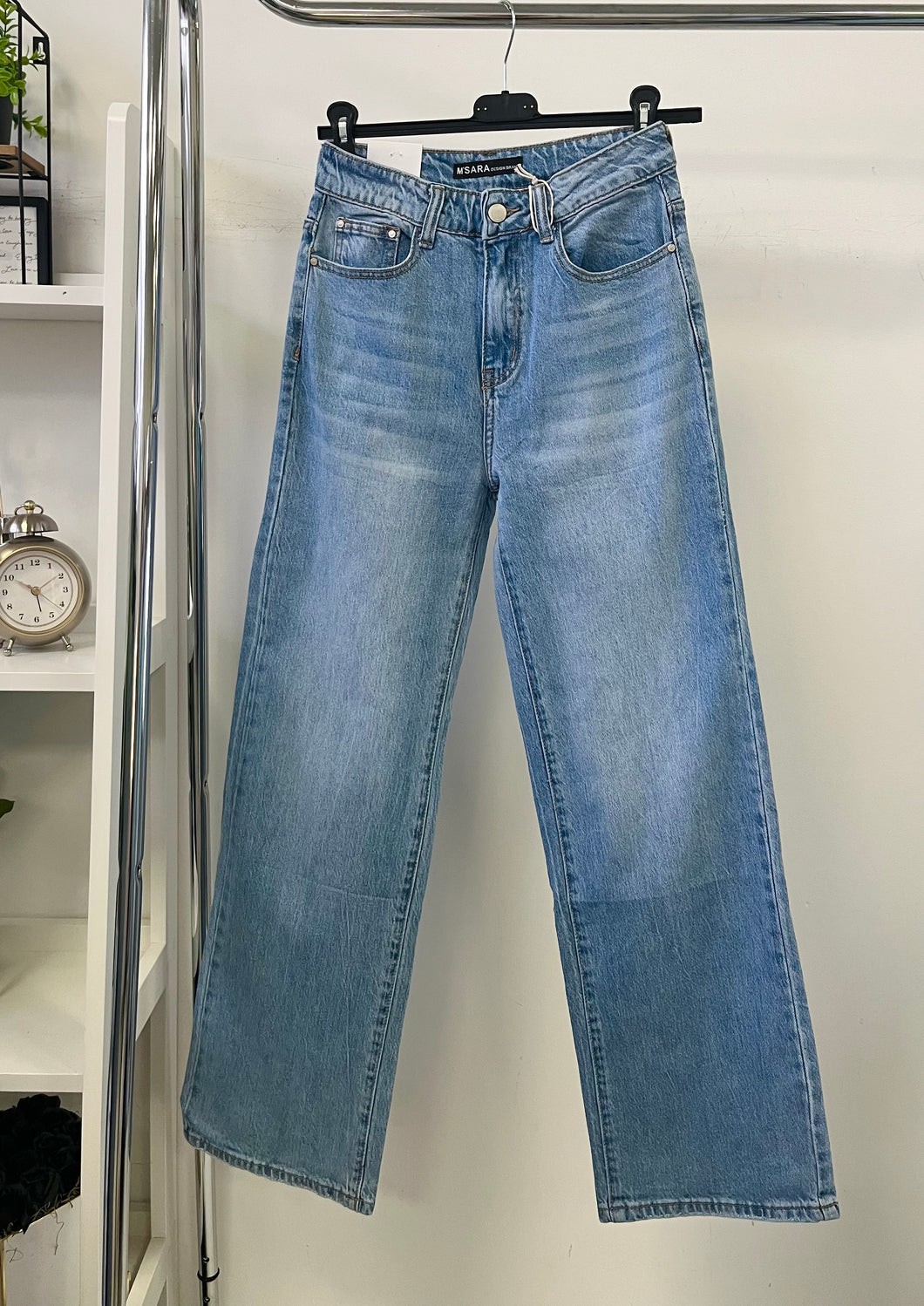 1372 KELLY bőszárú középkék farmer