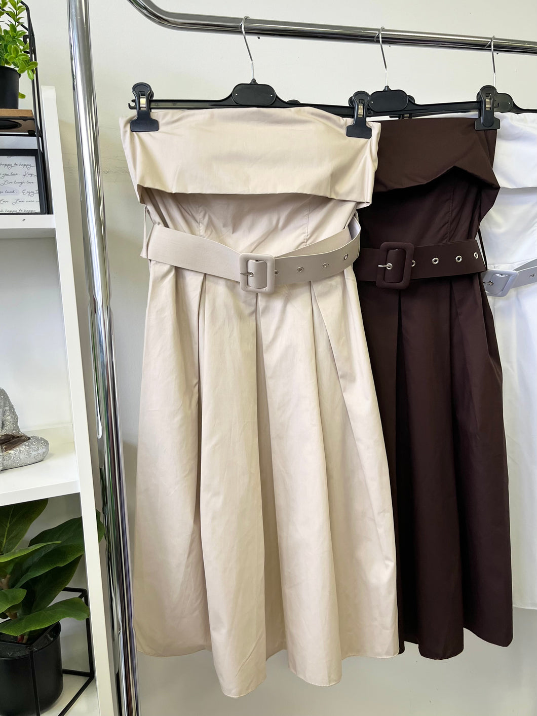 59681 MARGOT vászon ruha övvel