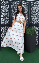 Kép betöltése a galériamegjelenítőbe: 7382 ALYSSA pöttyös műselyem szoknya
