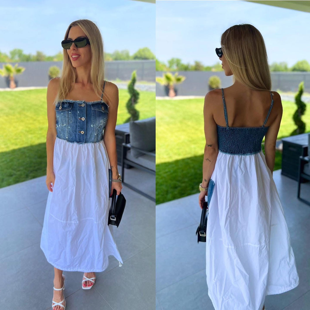 8258 RELLA farmer/vászon ruha