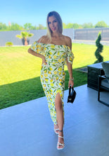 Kép betöltése a galériamegjelenítőbe: 41070 PANNI dupla fodros vállú CITROM ruha
