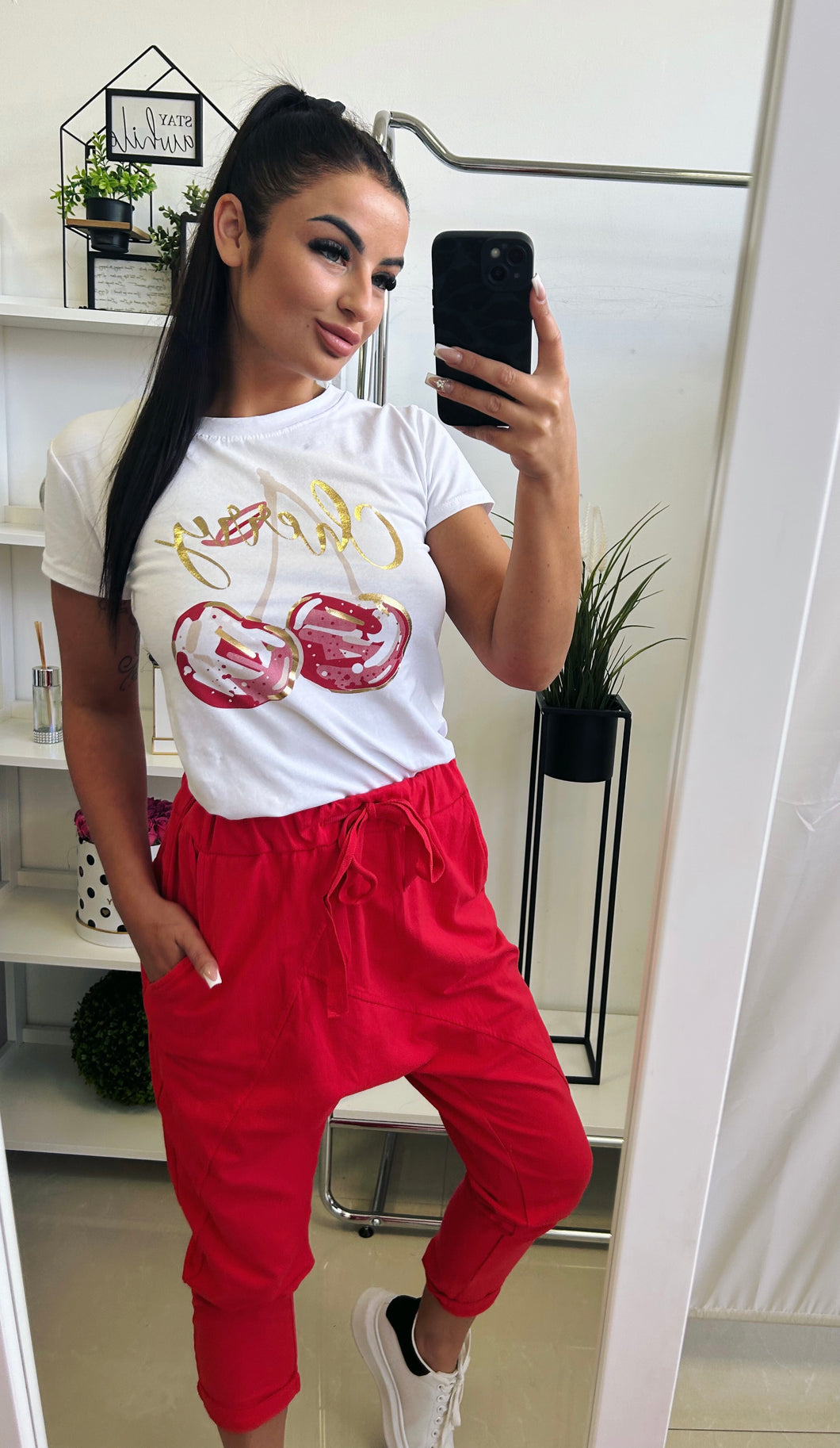 CHERRY🍒 pamut  póló/252