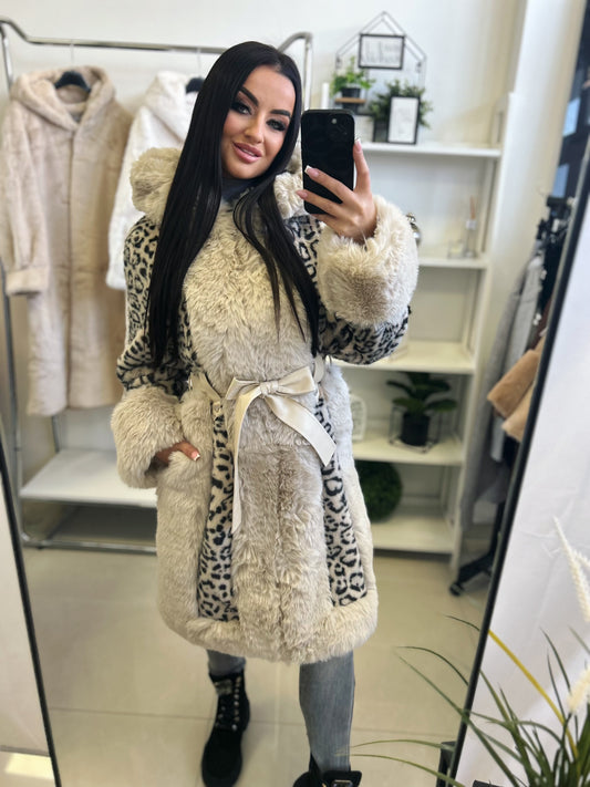 8679 LEONA leopárd műszőrme bunda