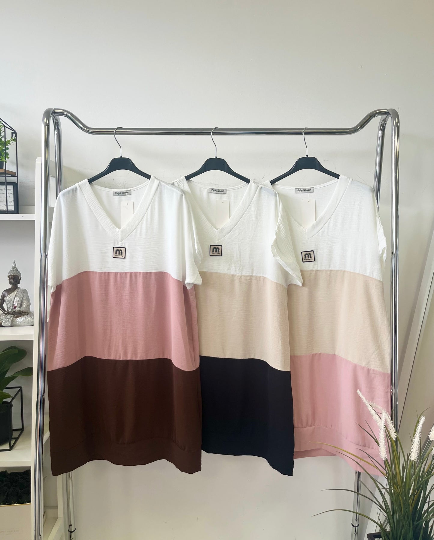 25196 TRICOLOR oversize ruha/tunika