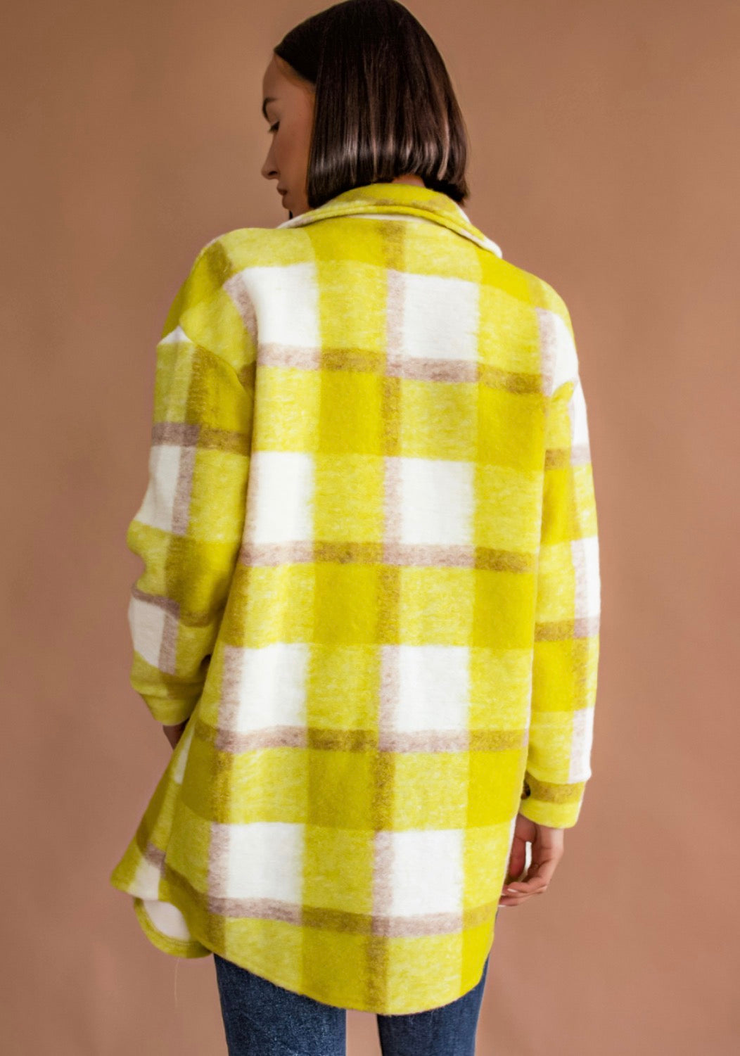 71822 YELLOW gyapjú ingkabát