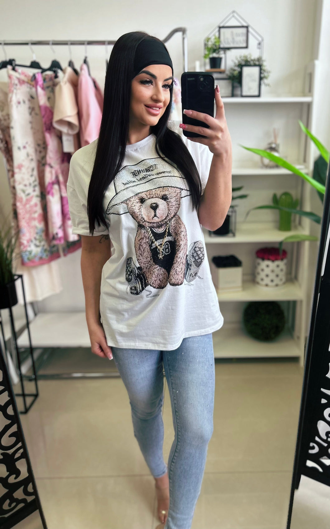 219 LÁNCOS strasszos maci póló/tunika