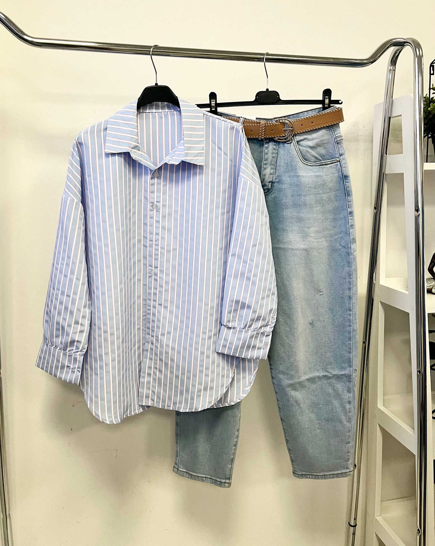 45500 DENTA csíkos oversized ing
