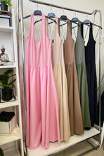 Kép betöltése a galériamegjelenítőbe: 18919 MOLLY nyakba akasztós vászon szoknyás ruha
