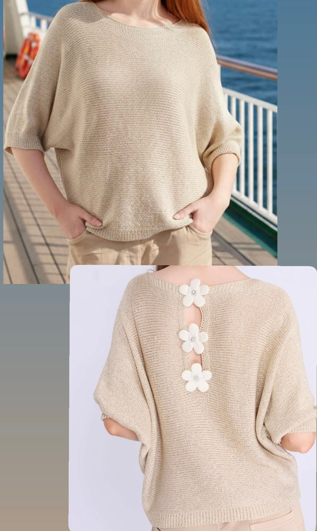 10252 ARANY hátul virágos lurex felső