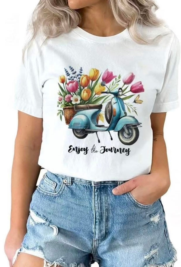 2415 MOTOR tulipános póló