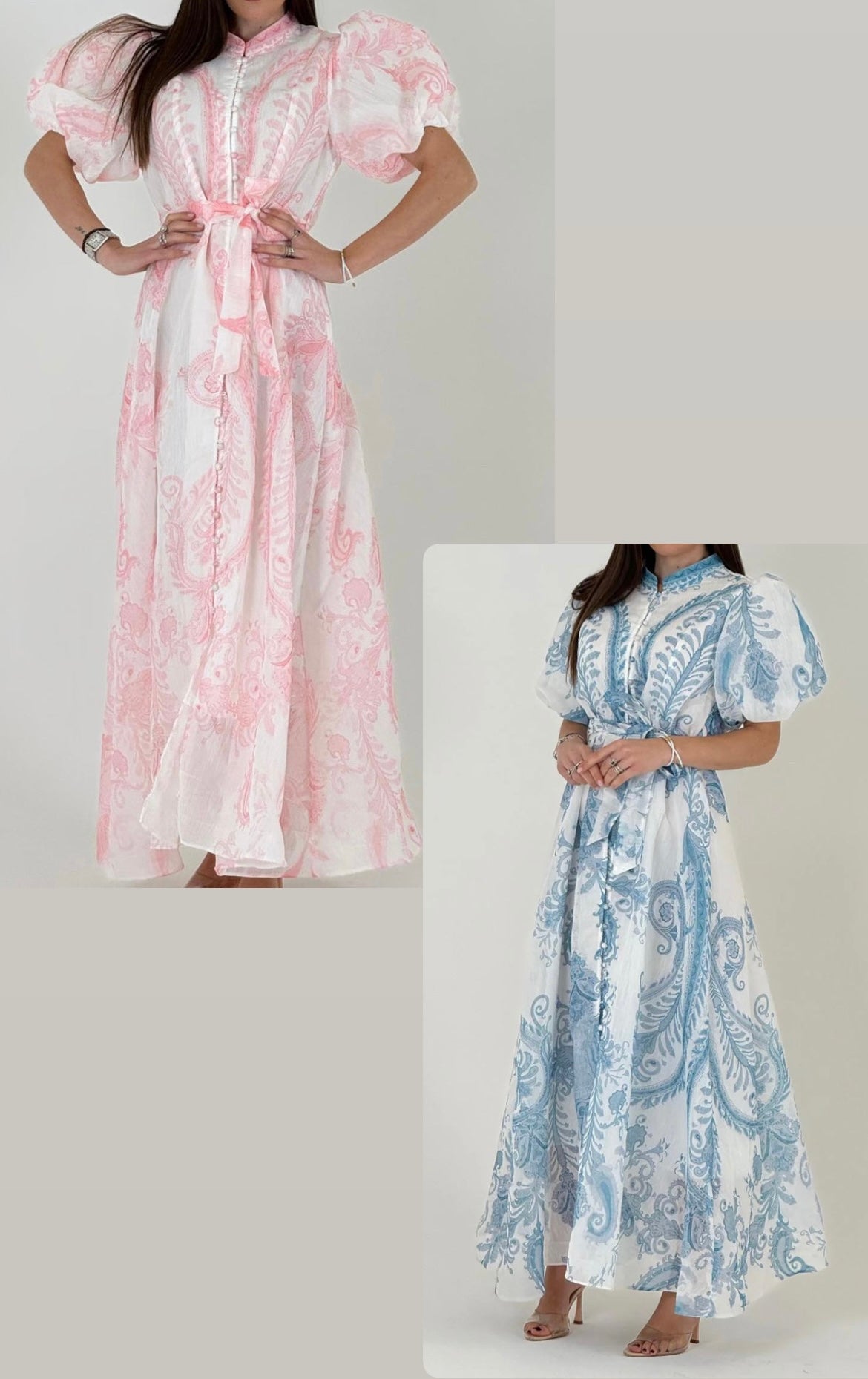 85139 SISSY mintás puffos ujjú ruha