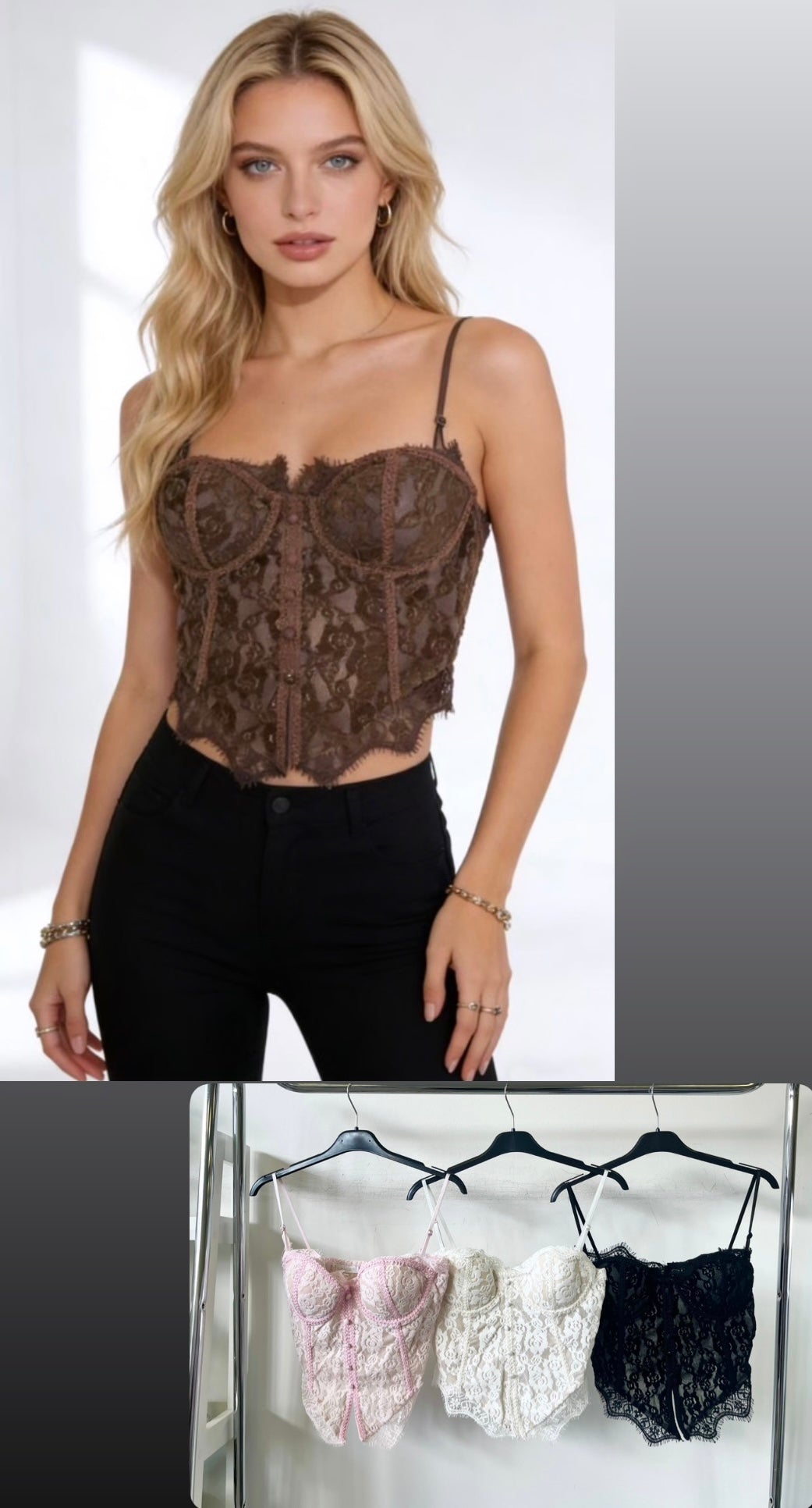 13215 JENNA csipke top