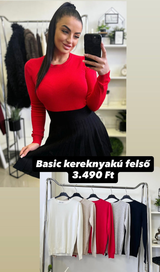 0082 BASIC kereknyakú felső