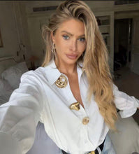 Kép betöltése a galériamegjelenítőbe: 8978 ZENNA vászon ing díszgombokkal
