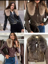 Kép betöltése a galériamegjelenítőbe: 5699 DORINA műszőrmés műbőr kabát
