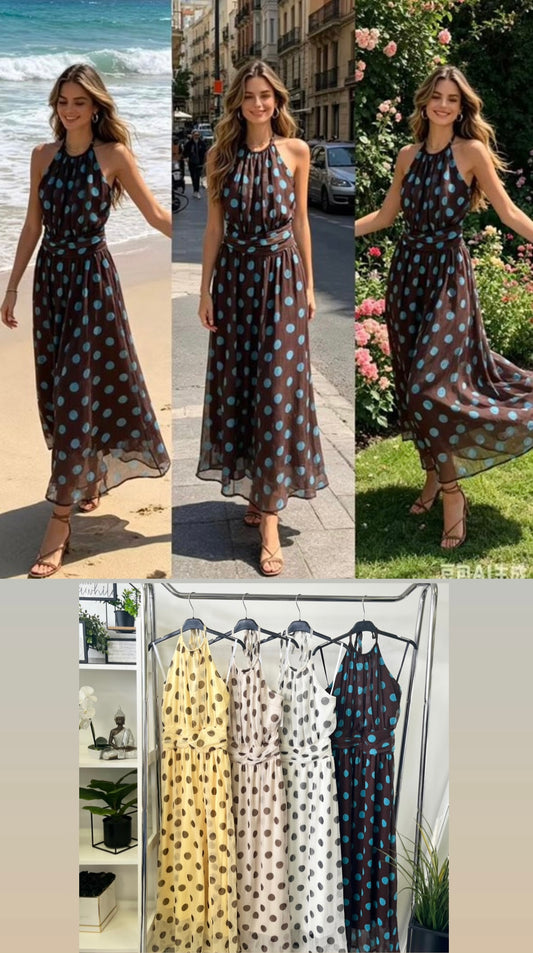 0015241 SARAH pöttyös nyári ruha