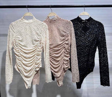 Kép betöltése a galériamegjelenítőbe: 8681 FEKETE CSIPKE BODY
