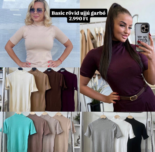 026 BASIC rövid ujjú félgarbó