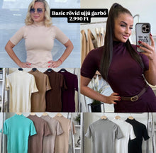 Kép betöltése a galériamegjelenítőbe: 026 BASIC rövid ujjú félgarbó
