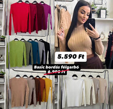 Kép betöltése a galériamegjelenítőbe: 5999 BORDÁS basic félgarbó
