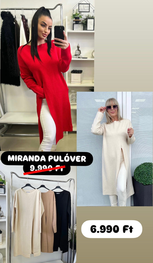 V0075 MIRANDA sliccelt hosszú pulóver