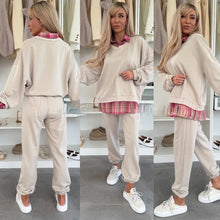 Kép betöltése a galériamegjelenítőbe: 38275 STATION jogging kockás ing betéttel
