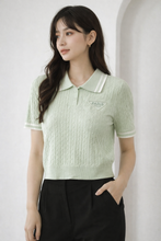 Kép betöltése a galériamegjelenítőbe: 656 PARIS galléros tavaszi kötött felső
