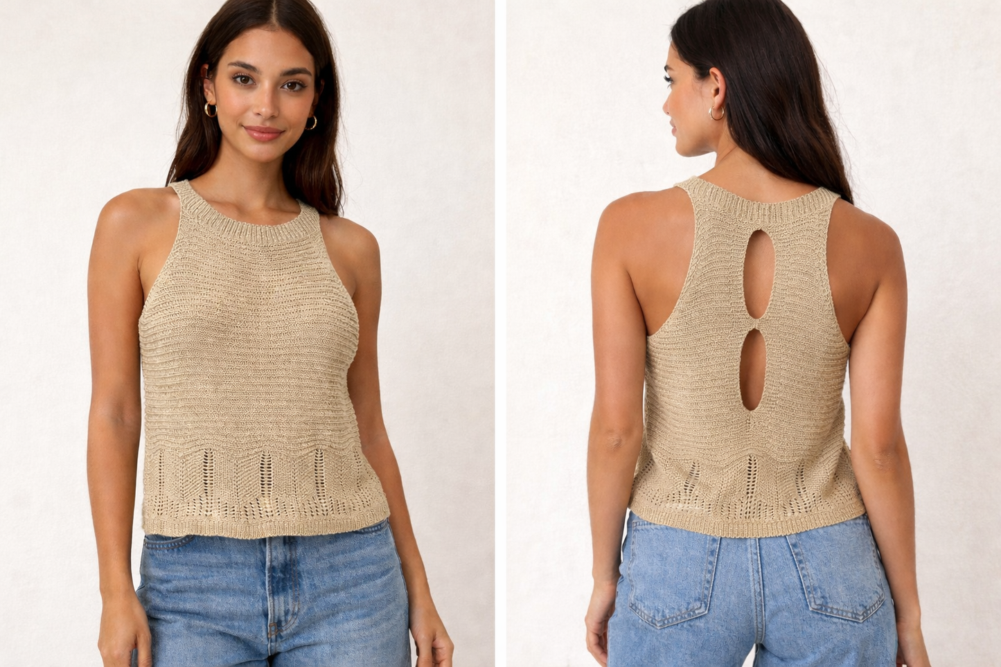 10289 hátul nyitott LUREX top