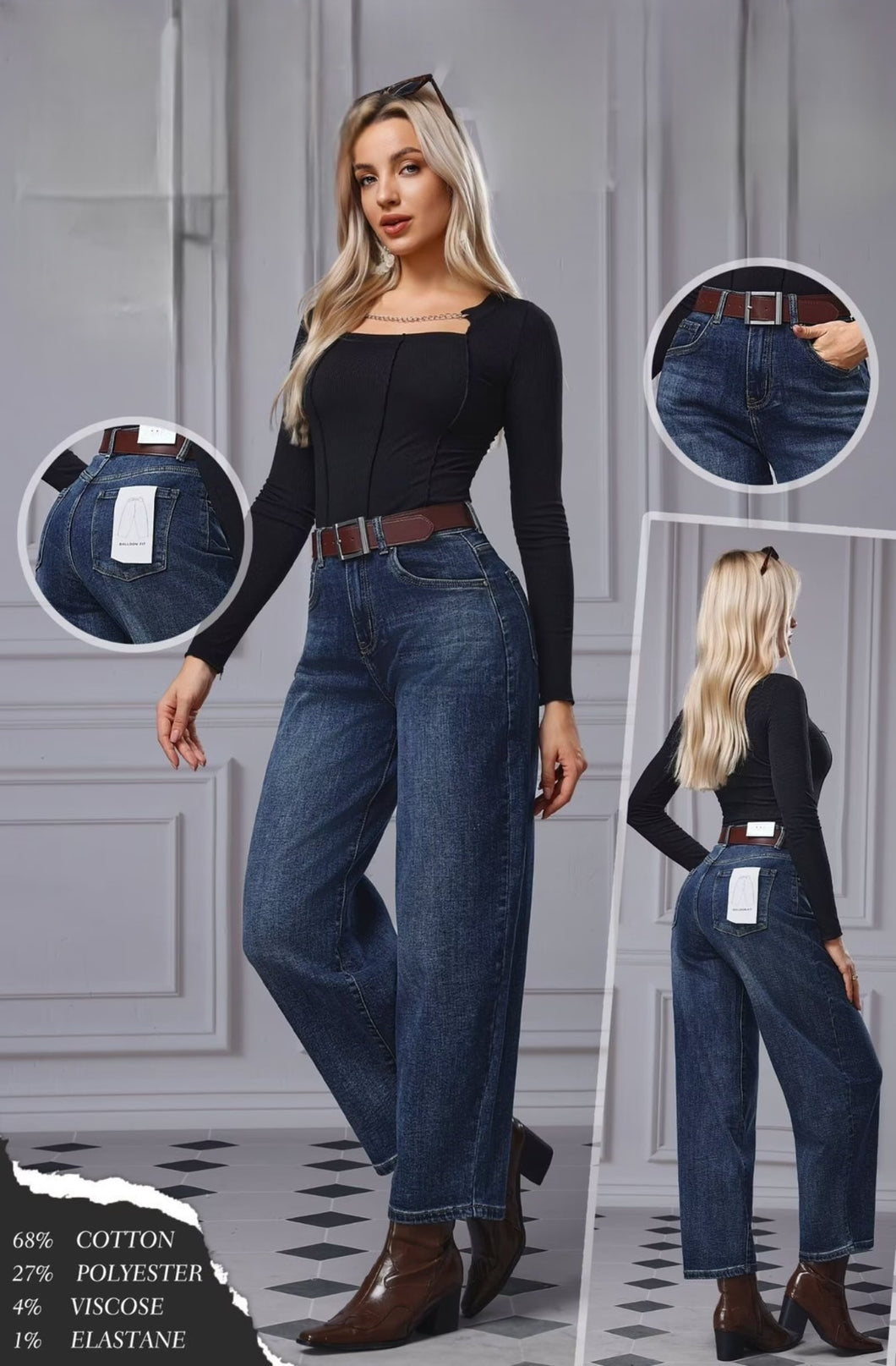 BG1339 NICKI balloon fit farmer nadràg övvel