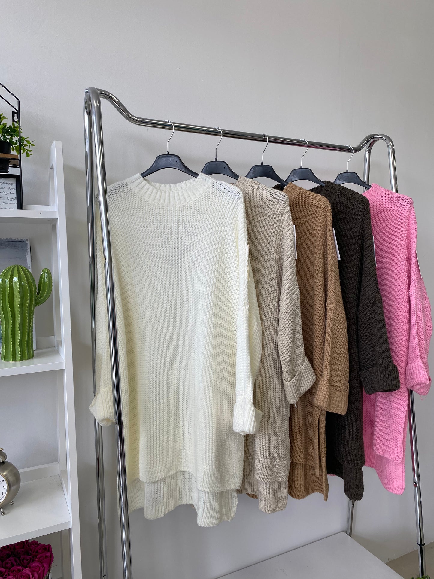 1315 Kötött oversize/nagyméretű Pulóver