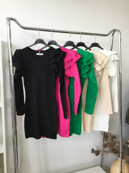 C1-53 Fodros vállú kötött ruha